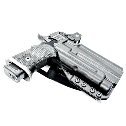 Light-Duty and Competition OWB holster for the Sig Sauer P211 GTO and Streamlight TLR-1 HL or TLR-1 HP for Outside Waistband range & competition use.