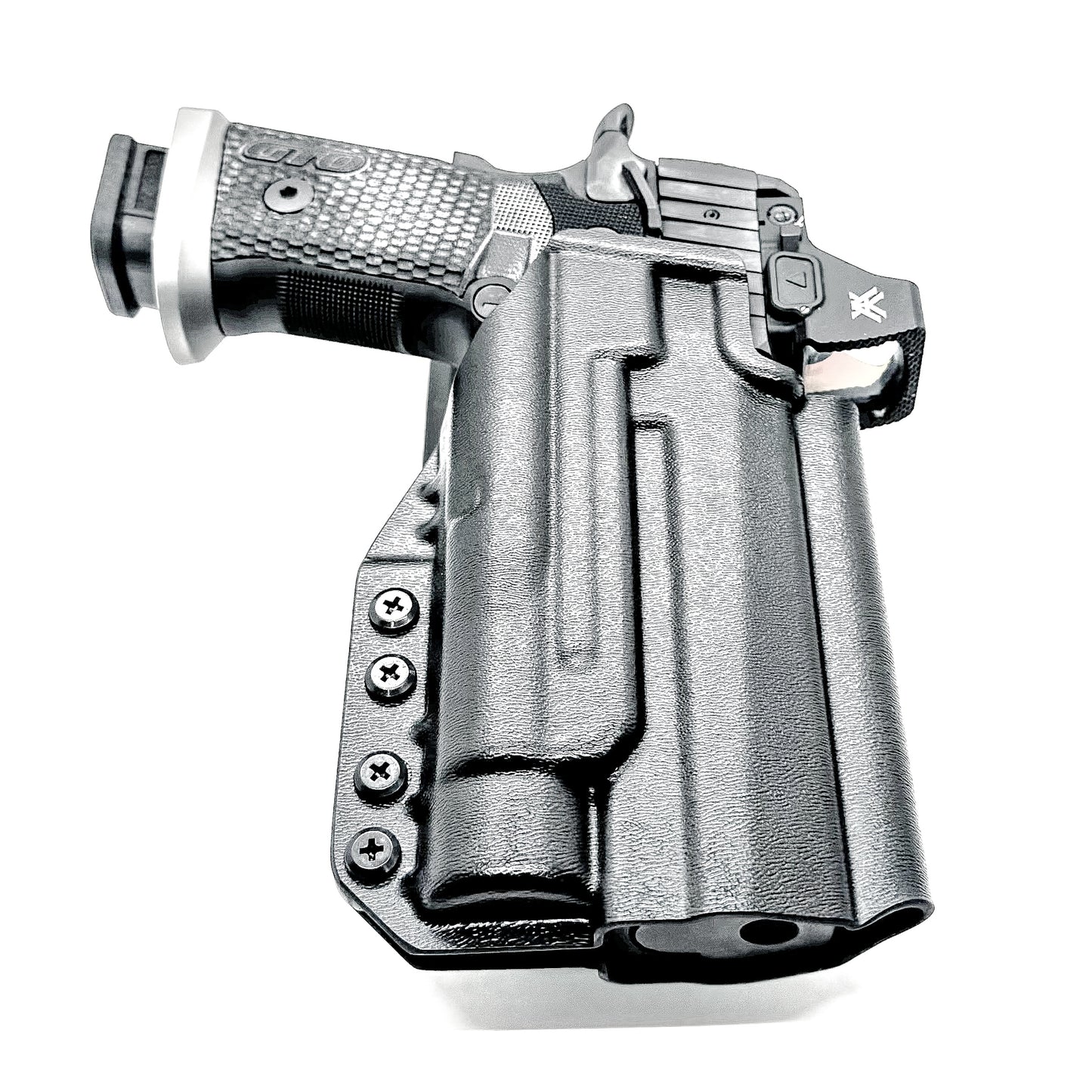 Light-Duty and Competition OWB holster for the Sig Sauer P211 GTO and Streamlight TLR-1 HL or TLR-1 HP for Outside Waistband range & competition use.
