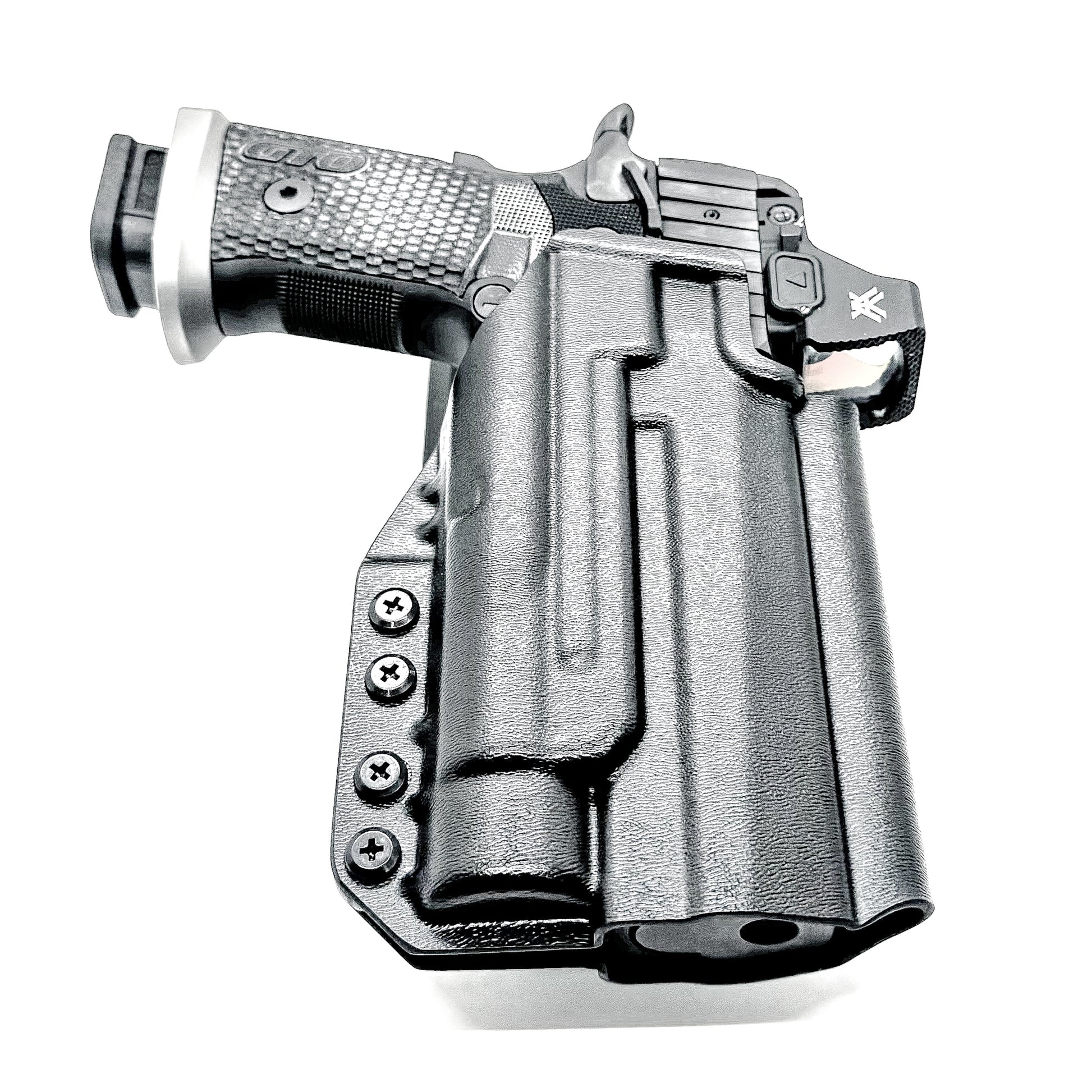 Light-Duty and Competition OWB holster for the Sig Sauer P211 GTO and Streamlight TLR-1 HL or TLR-1 HP for Outside Waistband range & competition use.