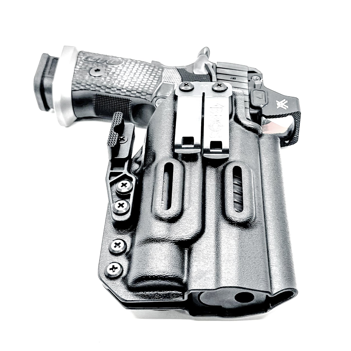 IWB holster for the Sig Sauer P211 GTO and Streamlight TLR-1 HL or TLR-1 HP for Inside Waistband concealed carry. Optics-ready and adjustable retention.