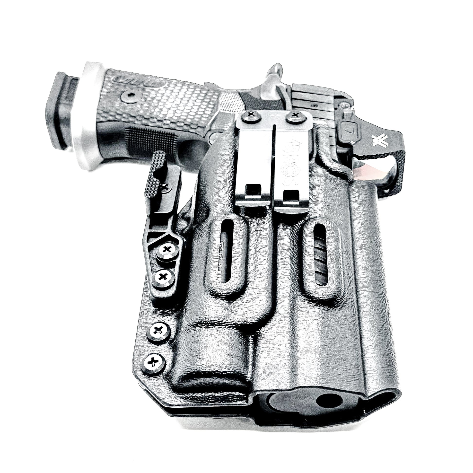 IWB holster for the Sig Sauer P211 GTO and Streamlight TLR-1 HL or TLR-1 HP for Inside Waistband concealed carry. Optics-ready and adjustable retention.