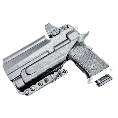 IWB holster for the Sig Sauer P211 GTO and Streamlight TLR-1 HL or TLR-1 HP for Inside Waistband concealed carry. Optics-ready and adjustable retention.