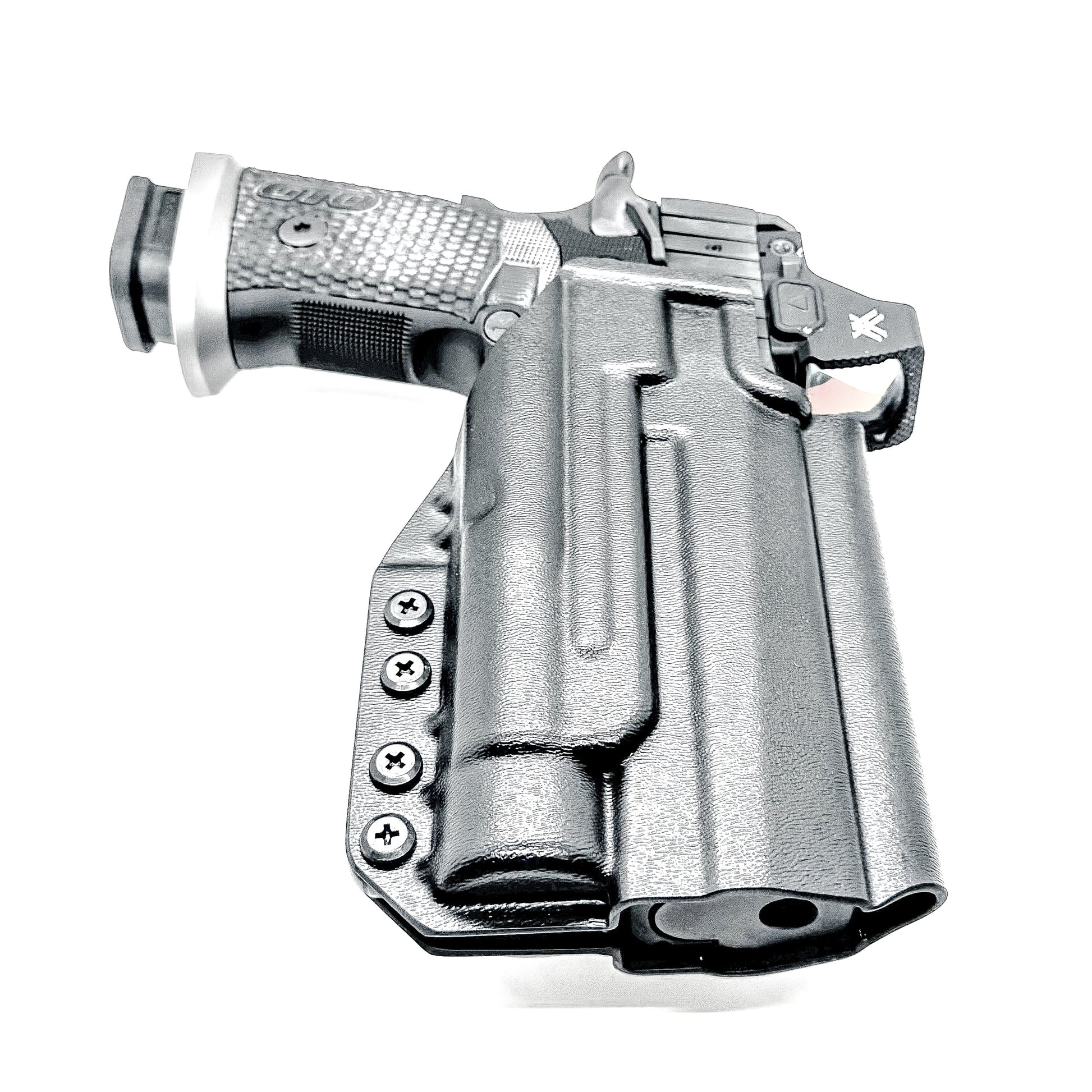 OWB holster for the Sig Sauer P211 GTO and Streamlight TLR-1 HL or TLR-1 HP for Outside Waistband carry. Optics-ready and adjustable retention.