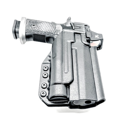 OWB holster for the Sig Sauer P211 GTO and Streamlight TLR-1 HL or TLR-1 HP for Outside Waistband carry. Optics-ready and adjustable retention.