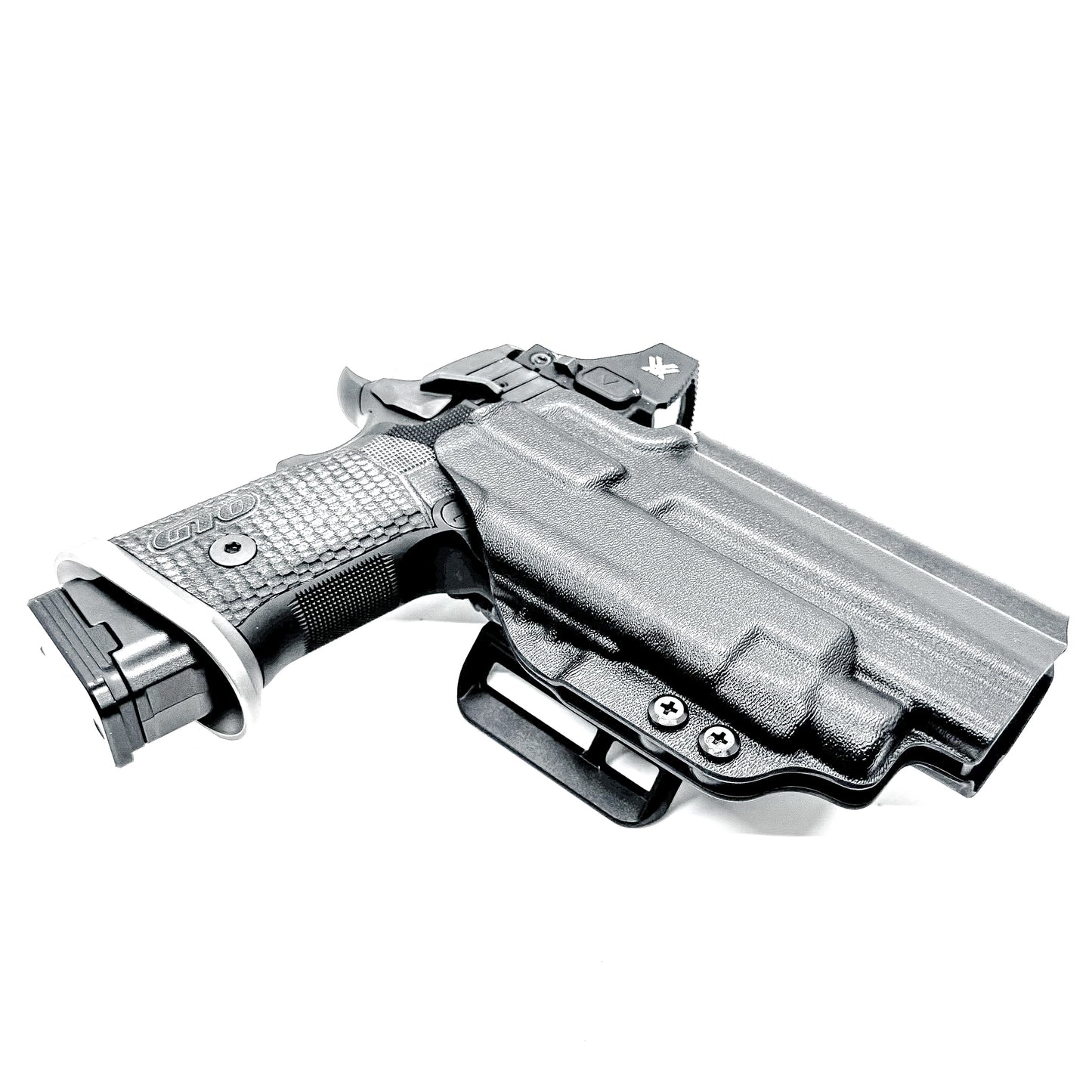 Sig Sauer P211 GTO & Streamlight TLR-7 HL-X OWB Kydex holster with precision-molded fit, adjustable retention, and tough .093" construction. Made in the USA.