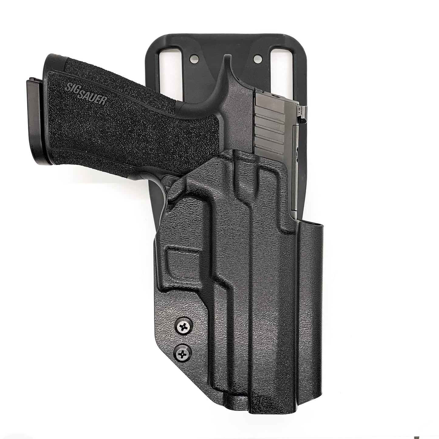 For the best Outside Waistband Sig Sauer P320-XTEN Comp 10MM Duty & Competition Style Kydex Holster, shop Four Brothers 4BROS Holsters.  Made in the USA.