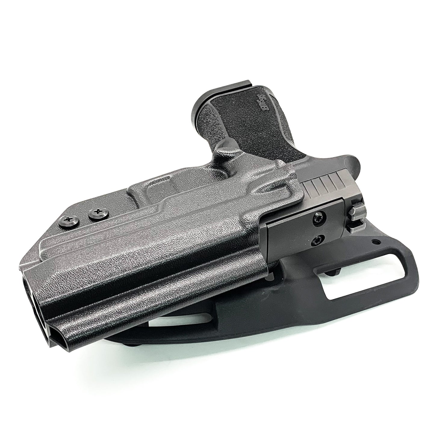 For the best Outside Waistband Sig Sauer P320-XTEN Comp 10MM Duty & Competition Style Kydex Holster, shop Four Brothers 4BROS Holsters.  Made in the USA.