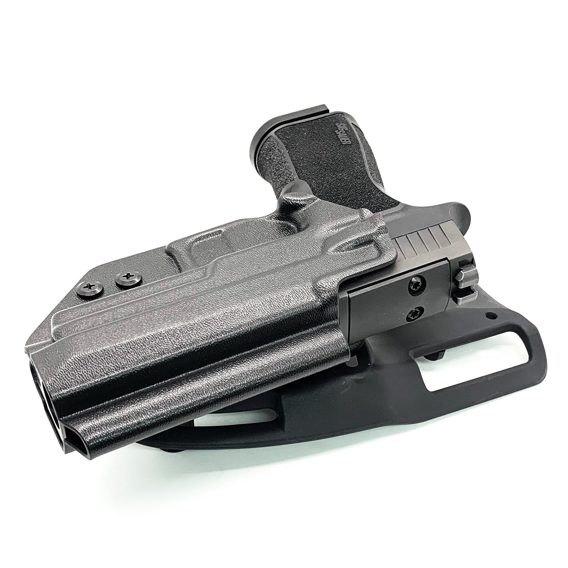 For the best Outside Waistband Sig Sauer P320-XTEN Comp 10MM Duty & Competition Style Kydex Holster, shop Four Brothers 4BROS Holsters.  Made in the USA.