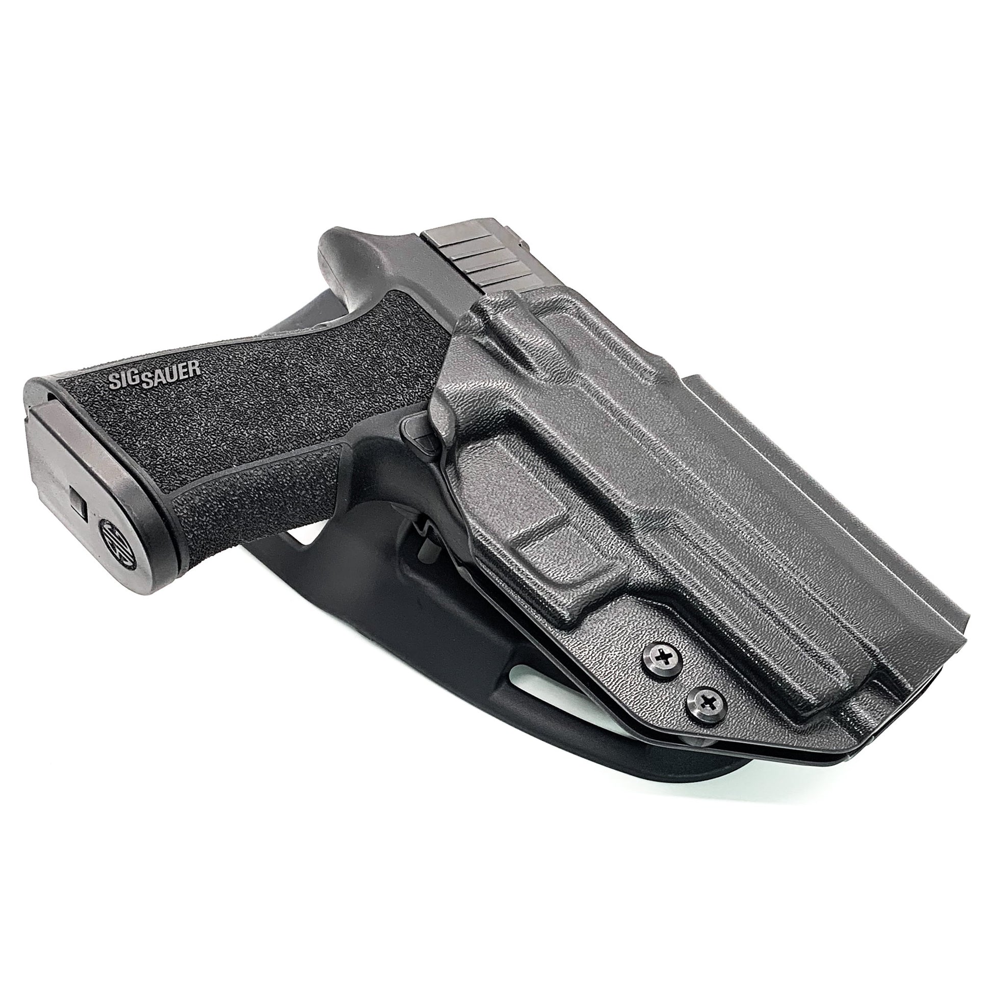 For the best Outside Waistband Sig Sauer P320-XTEN Comp 10MM Duty & Competition Style Kydex Holster, shop Four Brothers 4BROS Holsters.  Made in the USA.