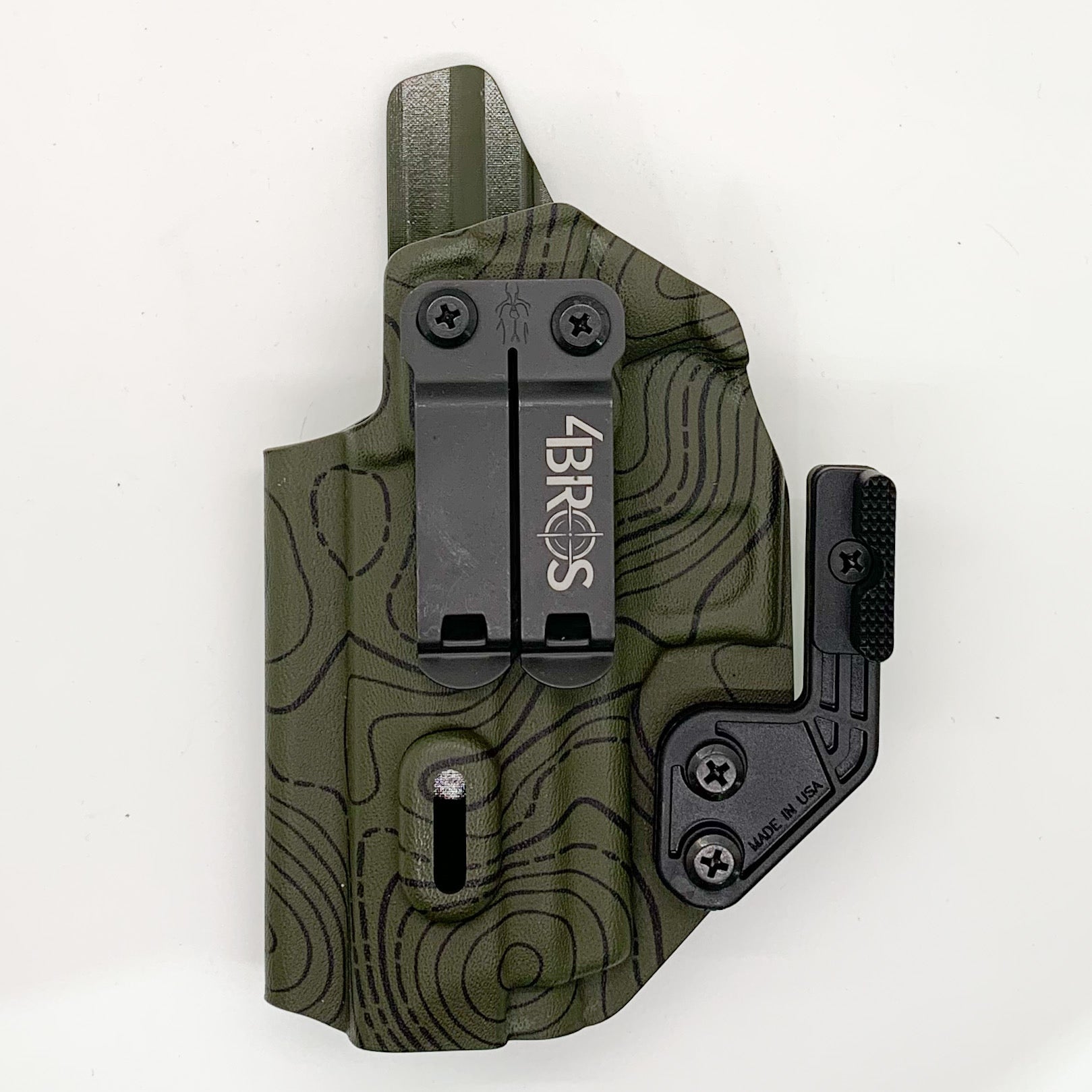 For the best Inside Waistband AIWB IWB Kydex holster designed to fit the Sig Sauer P320-XTEN COMP 10MM, shop Four Brothers Holsters.  Full sweat guard, cleared for red dot sights & optics, adjustable retention, smooth surfaces, and designed to reduce printing Made in the USA P320 XTEN P 320 X TEN COMP X10 X 10 