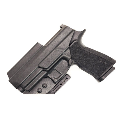 For the best Inside Waistband AIWB IWB Kydex holster designed to fit the Sig Sauer P320-XTEN COMP 10MM, shop Four Brothers Holsters. Full sweat guard, cleared for red dot sights & optics, adjustable retention, smooth surfaces, and designed to reduce printing Made in the USA P320 XTEN P 320 X TEN COMP X10 X 10