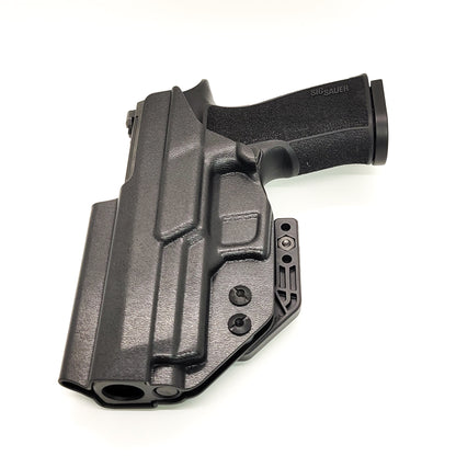 For the best Inside Waistband AIWB IWB Kydex holster designed to fit the Sig Sauer P320-XTEN COMP 10MM, shop Four Brothers Holsters. Full sweat guard, cleared for red dot sights & optics, adjustable retention, smooth surfaces, and designed to reduce printing Made in the USA P320 XTEN P 320 X TEN COMP X10 X 10