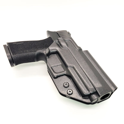 For the best Outside Waistband OWB Kydex holster designed to fit the Sig Sauer P320-XTEN COMP 10MM, shop Four Brothers Holsters. Full sweat guard, cleared for red dot sights & optics, adjustable retention, smooth surfaces, and designed to reduce printing Made in the USA P320 XTEN P 320 X TEN COMP X10 X 10 X10COMP