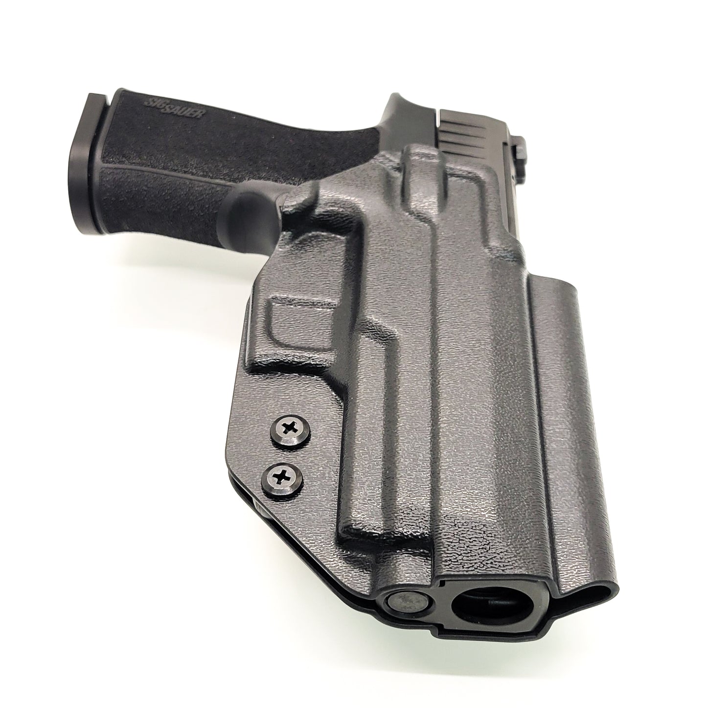 For the best Outside Waistband OWB Kydex holster designed to fit the Sig Sauer P320-XTEN COMP 10MM, shop Four Brothers Holsters. Full sweat guard, cleared for red dot sights & optics, adjustable retention, smooth surfaces, and designed to reduce printing Made in the USA P320 XTEN P 320 X TEN COMP X10 X 10 X10COMP