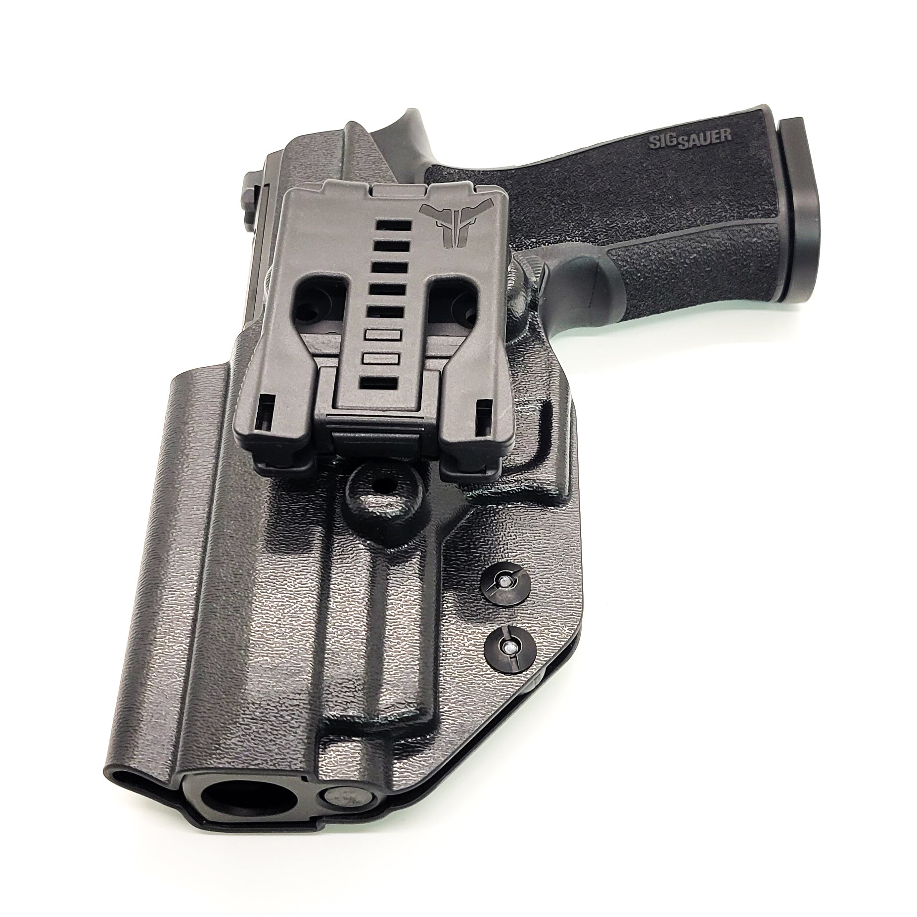 For the best Outside Waistband OWB Kydex holster designed to fit the Sig Sauer P320-XTEN COMP 10MM, shop Four Brothers Holsters. Full sweat guard, cleared for red dot sights & optics, adjustable retention, smooth surfaces, and designed to reduce printing Made in the USA P320 XTEN P 320 X TEN COMP X10 X 10 X10COMP