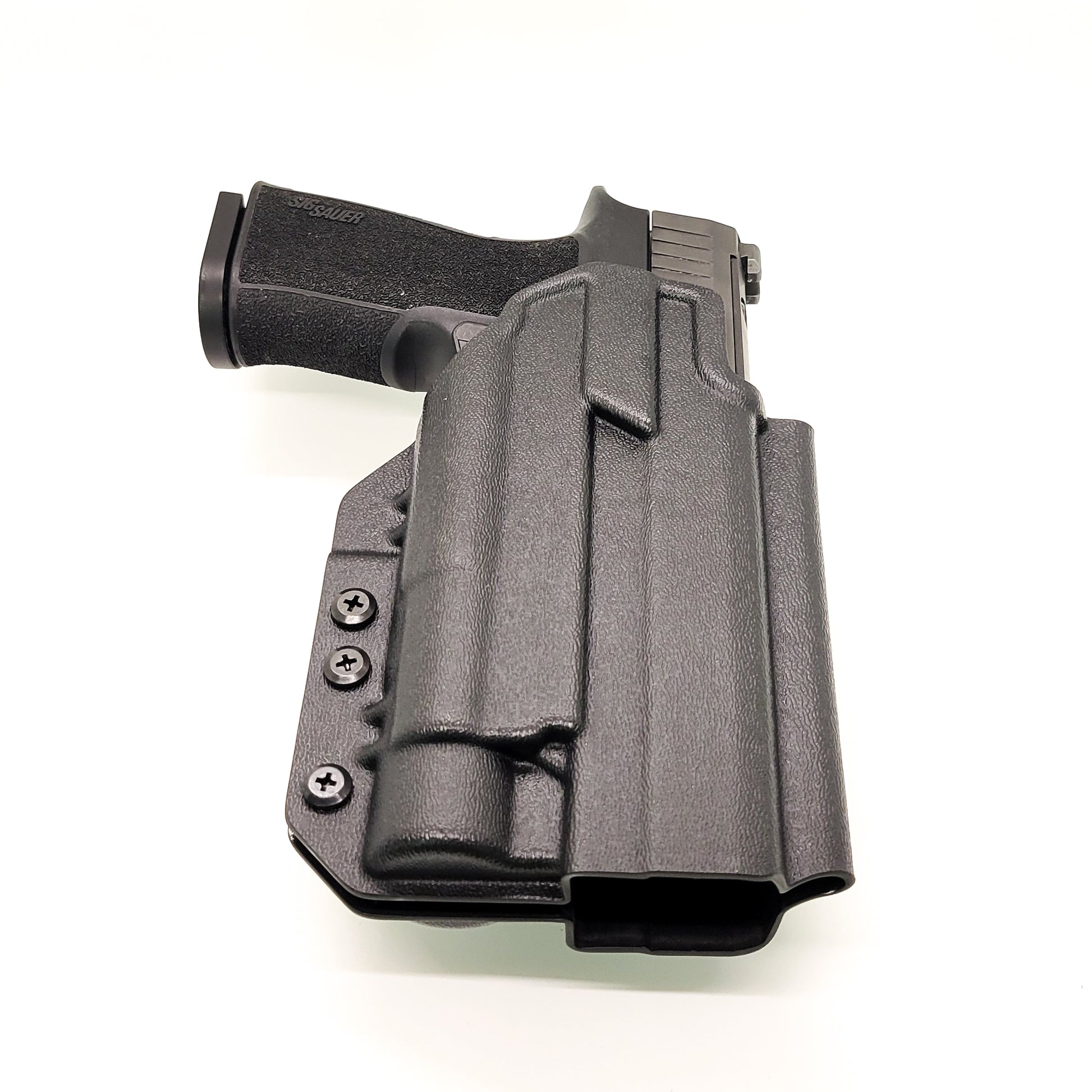 For the best Outside Waistband OWB Kydex Holster for the Sig Sauer P320-XTEN Comp with the Streamlight TLR-1 or TLR-1 HL shop Four Brothers 4BROS Holsters. 