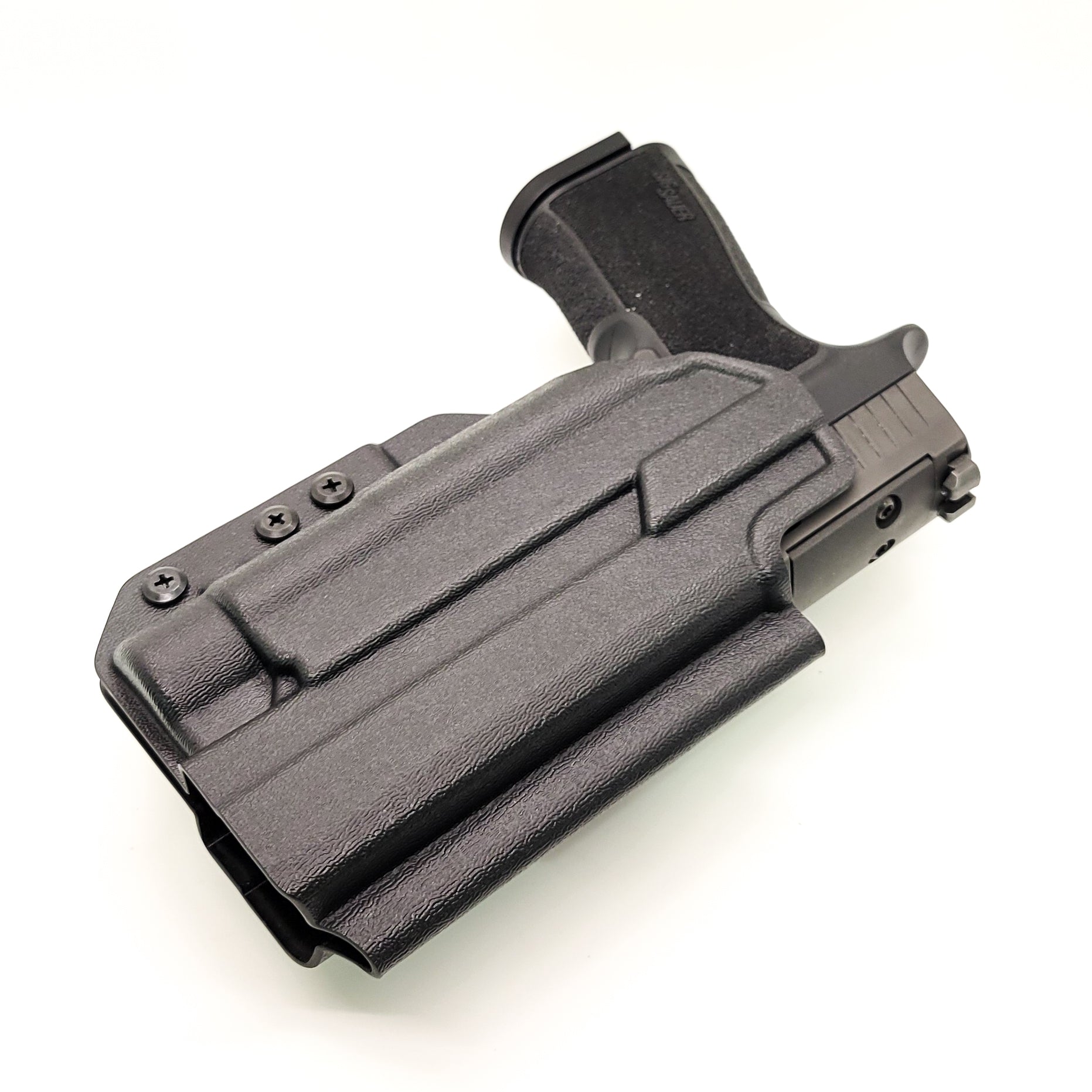 For the best Outside Waistband OWB Kydex Holster for the Sig Sauer P320-XTEN Comp with the Streamlight TLR-1 or TLR-1 HL shop Four Brothers 4BROS Holsters. 