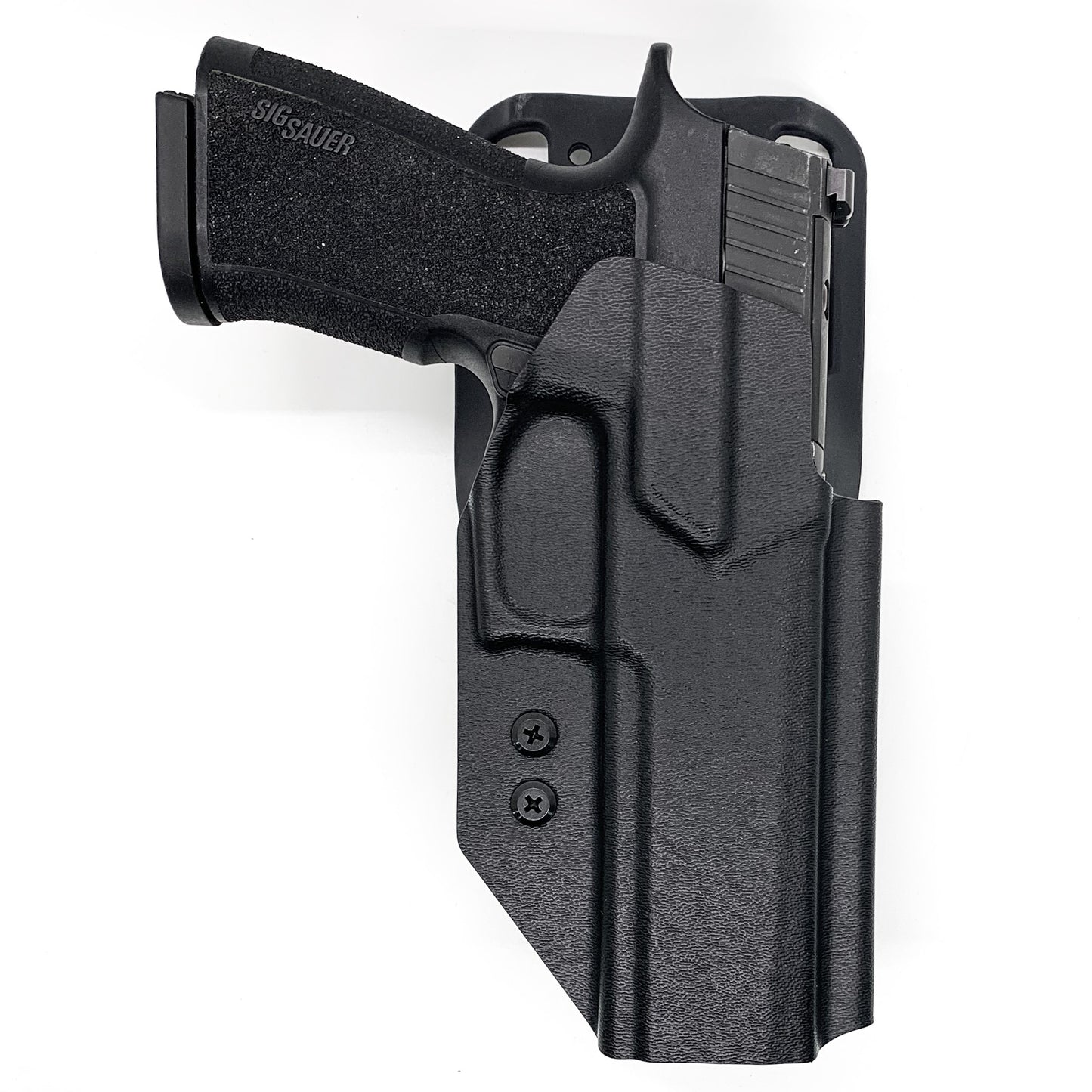 For the best, Outside Waistband OWB Sig Sauer 10MM P320-XTEN with the GoGun USA Gas Pedal Duty & Competition Style Kydex Holster, shop Four Brothers Holsters. 