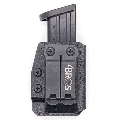 For the Best Kydex IWB AIWB appendix inside waistband magazine pouch carrier or holster for the Sig Sauer P320-XTEN 10mm, shop Four Brothers Holsters. Suitable for belt widths of 1 1/2" & 1 3/4". Adjustable retention. Appendix Carry IWB Carrier Holster XTEN X10 X TEN 10