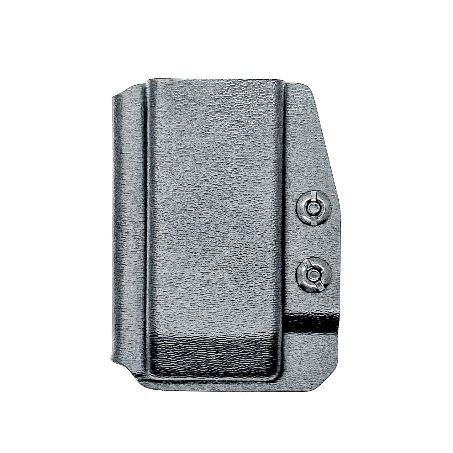 Black Kydex IWB AIWB appendix inside waistband magazine pouch carrier or holster for the Sig Sauer P320-XTEN 10mm from Four Brothers 4BROS Holsters. 