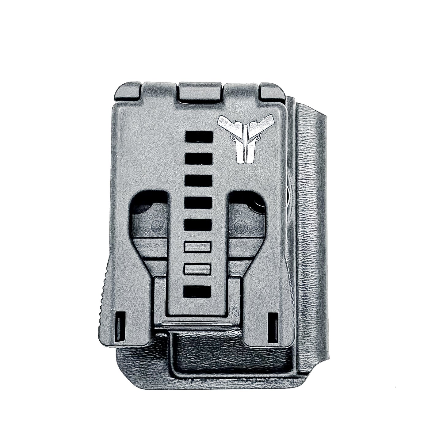 Bllack OWB Outside Waistband Kydex Magazine Carrier, Holster, or Pouch for the Sig Sauer P320-XTEN 10mm Magazine from Four Brothers 4BROS Holsters. 