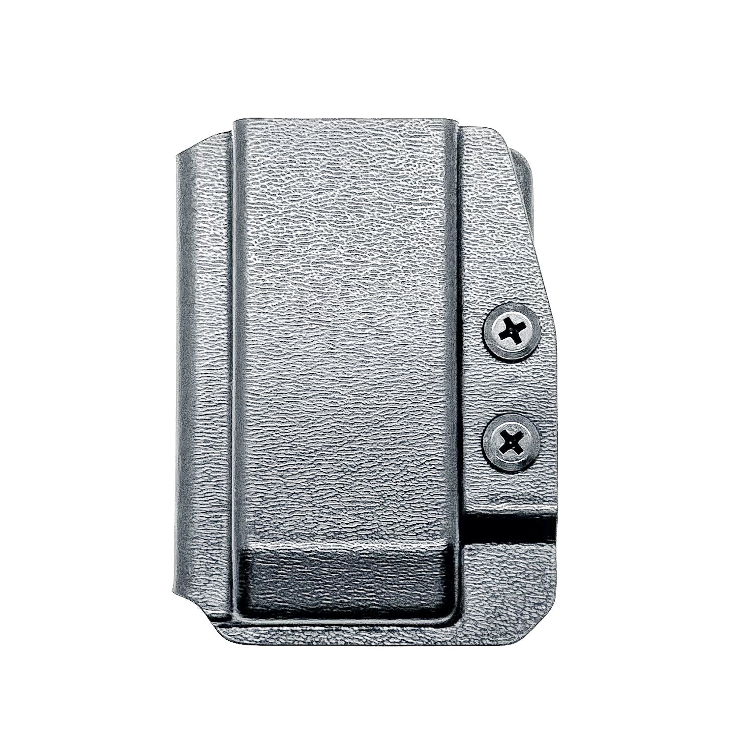 Bllack OWB Outside Waistband Kydex Magazine Carrier, Holster, or Pouch for the Sig Sauer P320-XTEN 10mm Magazine from Four Brothers 4BROS Holsters. 
