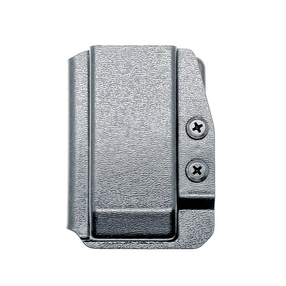 Bllack OWB Outside Waistband Kydex Magazine Carrier, Holster, or Pouch for the Sig Sauer P320-XTEN 10mm Magazine from Four Brothers 4BROS Holsters. 