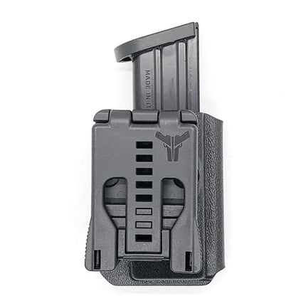 For the Best OWB Outside Waistband Kydex Magazine Pouch designed to fit the Sig Sauer P320-XTEN 10mm Magazine, shop Four Brothers Holsters. Suitable for belt widths of 1 1/2", 1 3/4". 2" & 2 1/2" Adjustable retention and cant outside waist carrier holster. Will allow bullets forward & bullets back orientation. X10 X Ten