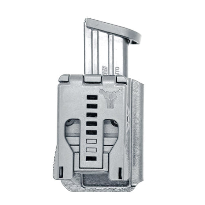 Bllack OWB Outside Waistband Kydex Magazine Carrier, Holster, or Pouch for the Sig Sauer P320-XTEN 10mm Magazine from Four Brothers 4BROS Holsters. 