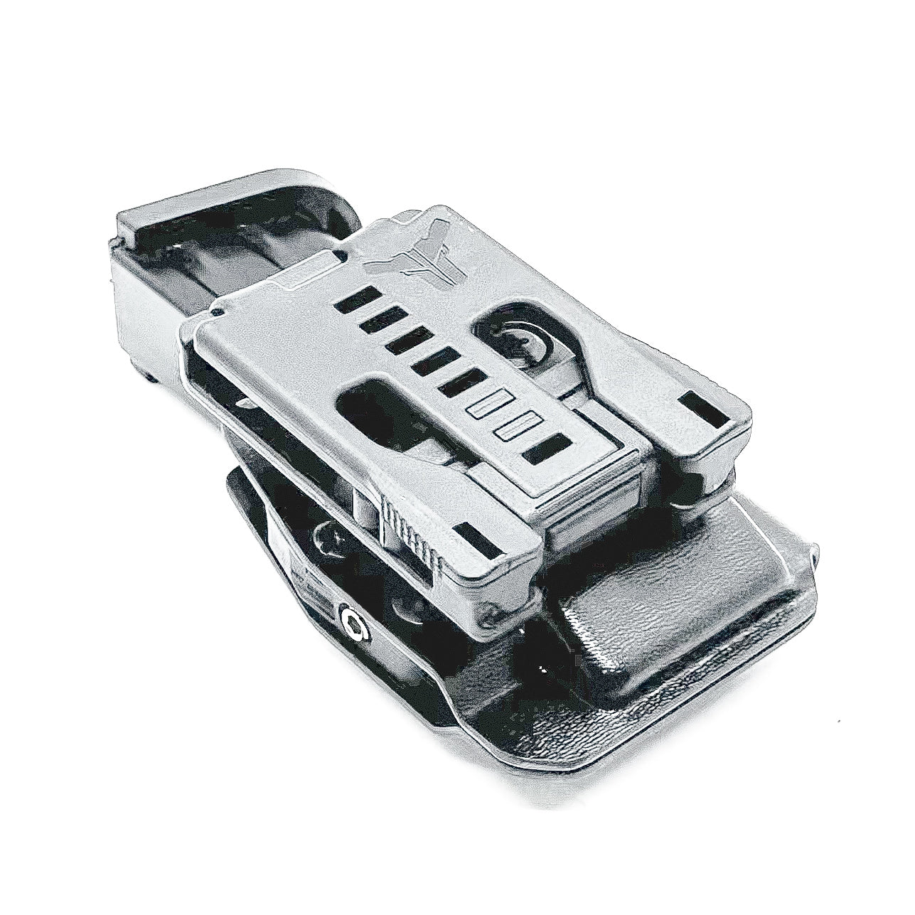 Bllack OWB Outside Waistband Kydex Magazine Carrier, Holster, or Pouch for the Sig Sauer P320-XTEN 10mm Magazine from Four Brothers 4BROS Holsters. 