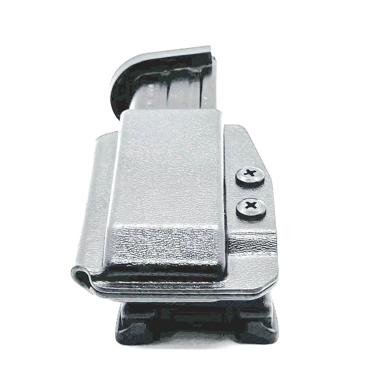 Bllack OWB Outside Waistband Kydex Magazine Carrier, Holster, or Pouch for the Sig Sauer P320-XTEN 10mm Magazine from Four Brothers 4BROS Holsters. 