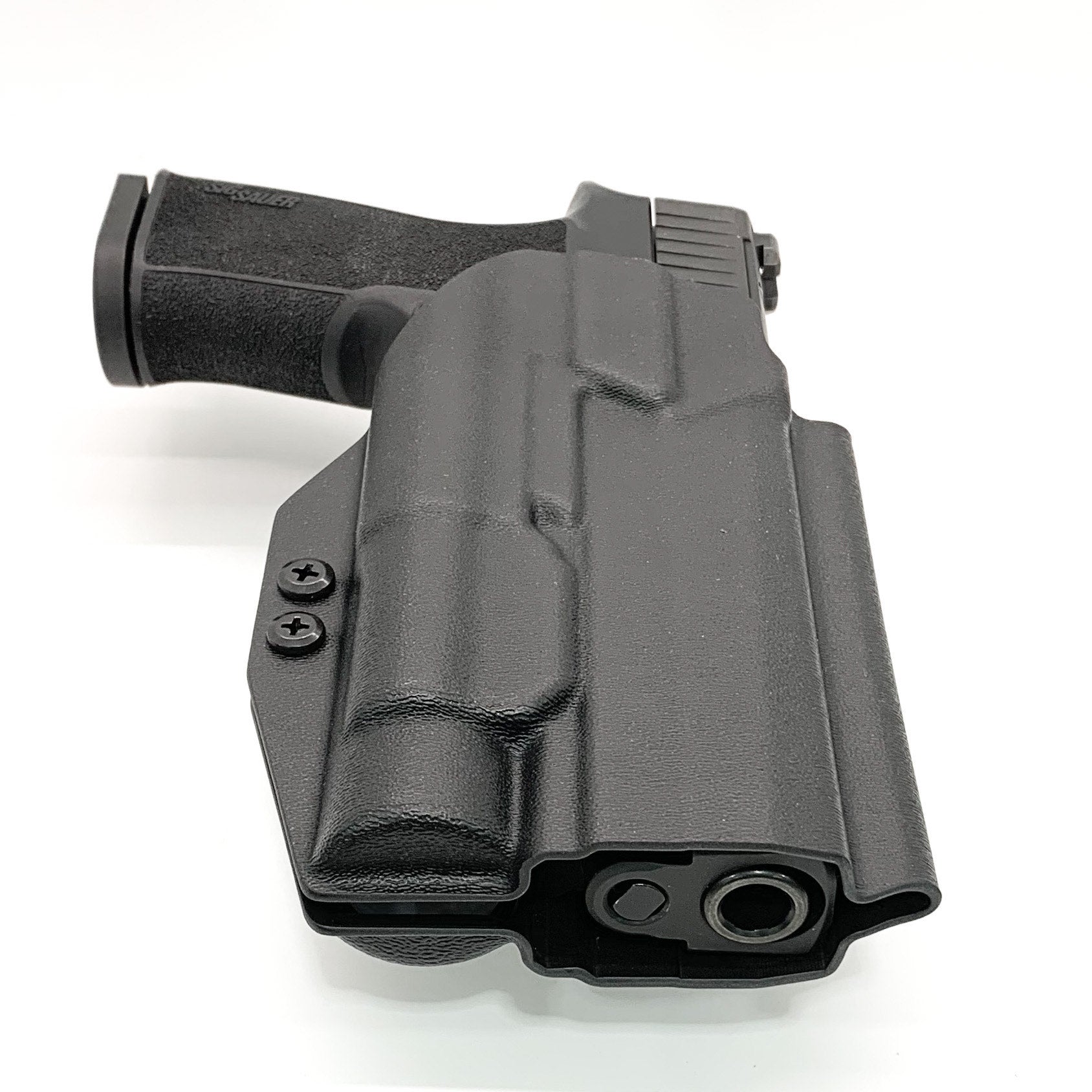 For the best Outside Waistband OWB holster for the Sig Sauer 10MM P320-XTEN, Streamlight TLR-1 or TLR-1 HL & GoGunsUSA Gas Pedal, shop Four Brothers Holsters  