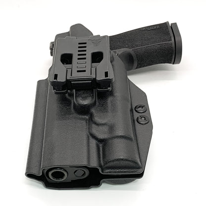For the best Outside Waistband OWB holster for the Sig Sauer 10MM P320-XTEN, Streamlight TLR-1 or TLR-1 HL & GoGunsUSA Gas Pedal, shop Four Brothers Holsters  