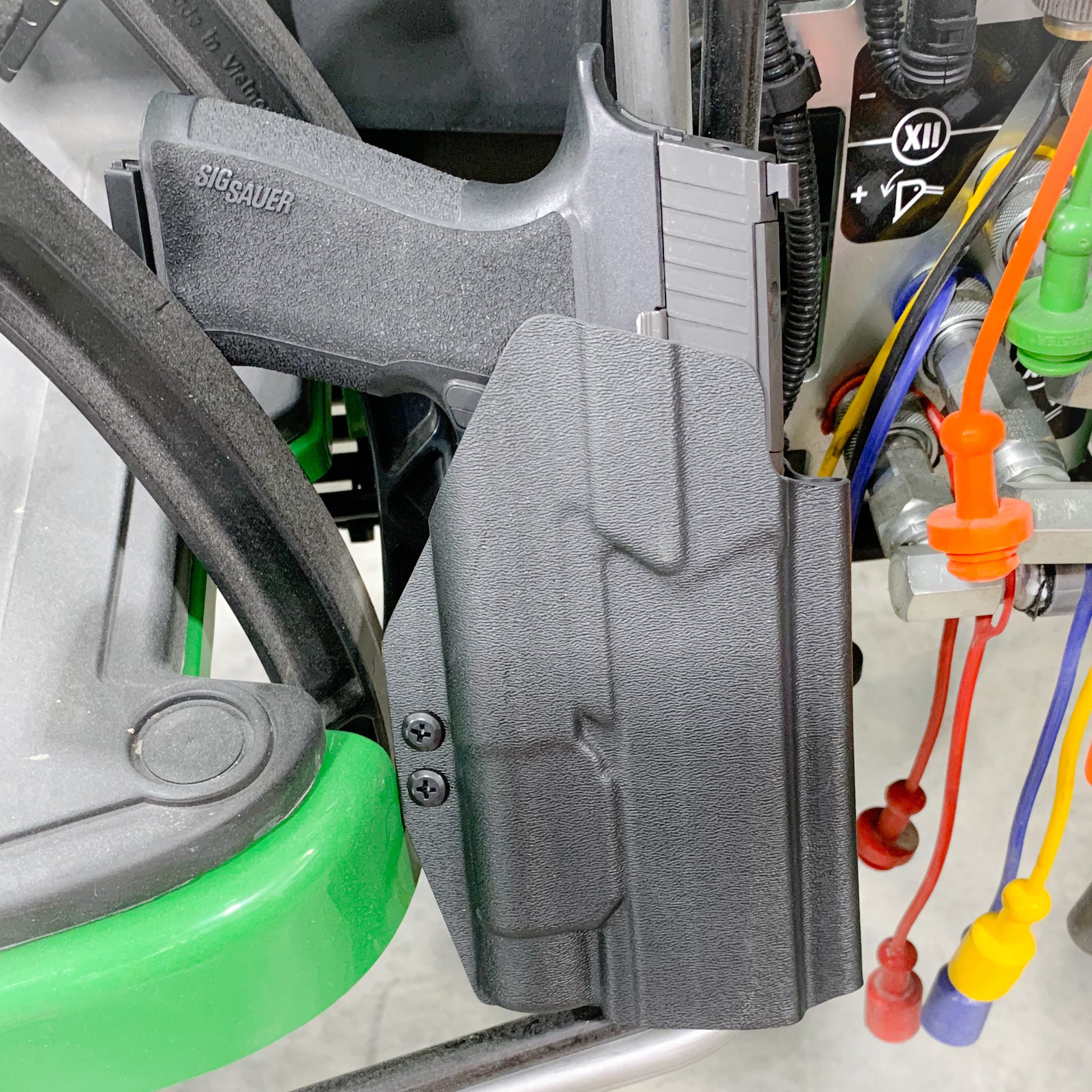 For the best Outside Waistband OWB holster for the Sig Sauer 10MM P320-XTEN, Streamlight TLR-1 or TLR-1 HL & GoGunsUSA Gas Pedal, shop Four Brothers Holsters  