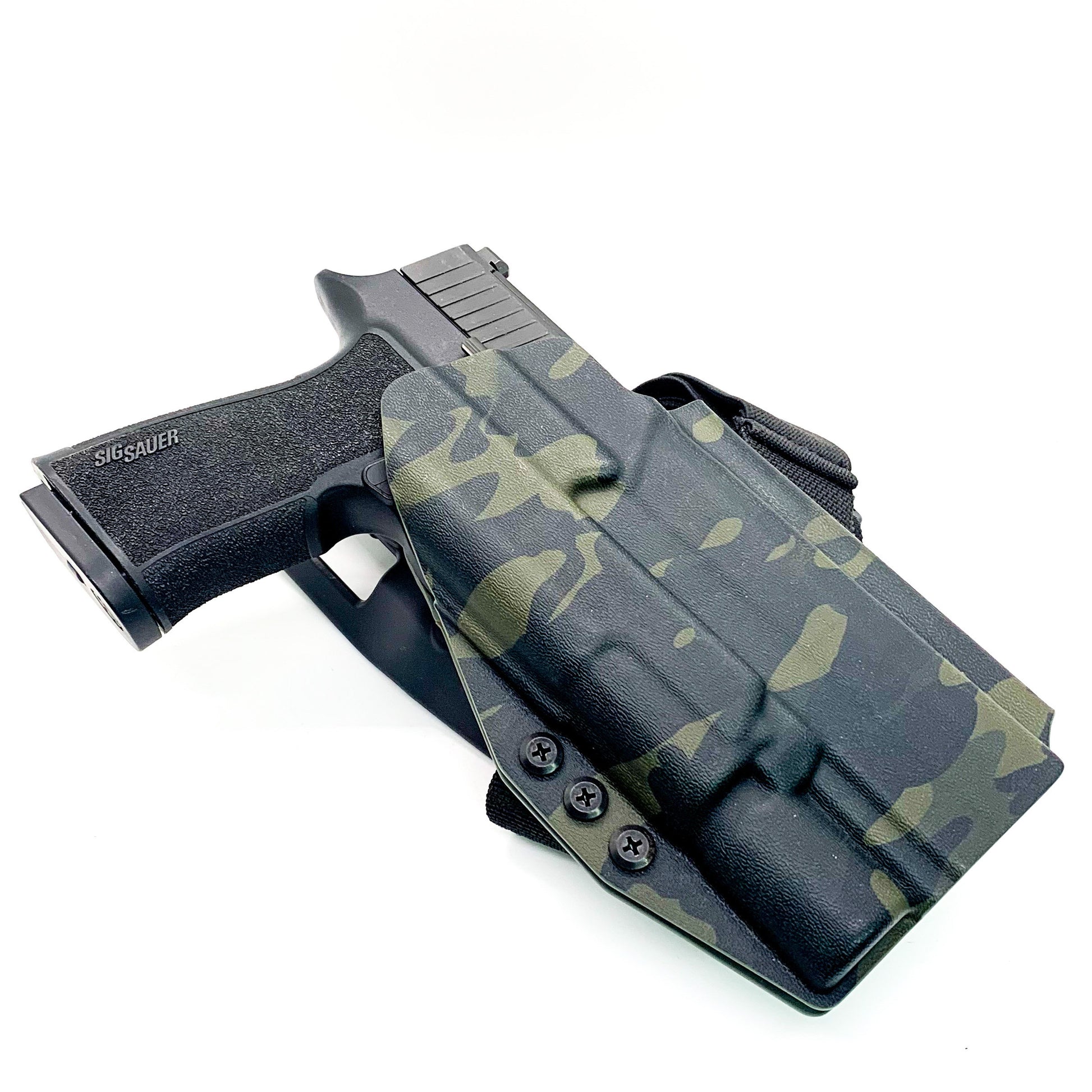 For the best, Outside Waistband OWB Sig Sauer 10MM P320-XTEN & Surefire X-300U A or B Duty & Competition Style Kydex Holster, shop Four Brothers Holsters. 