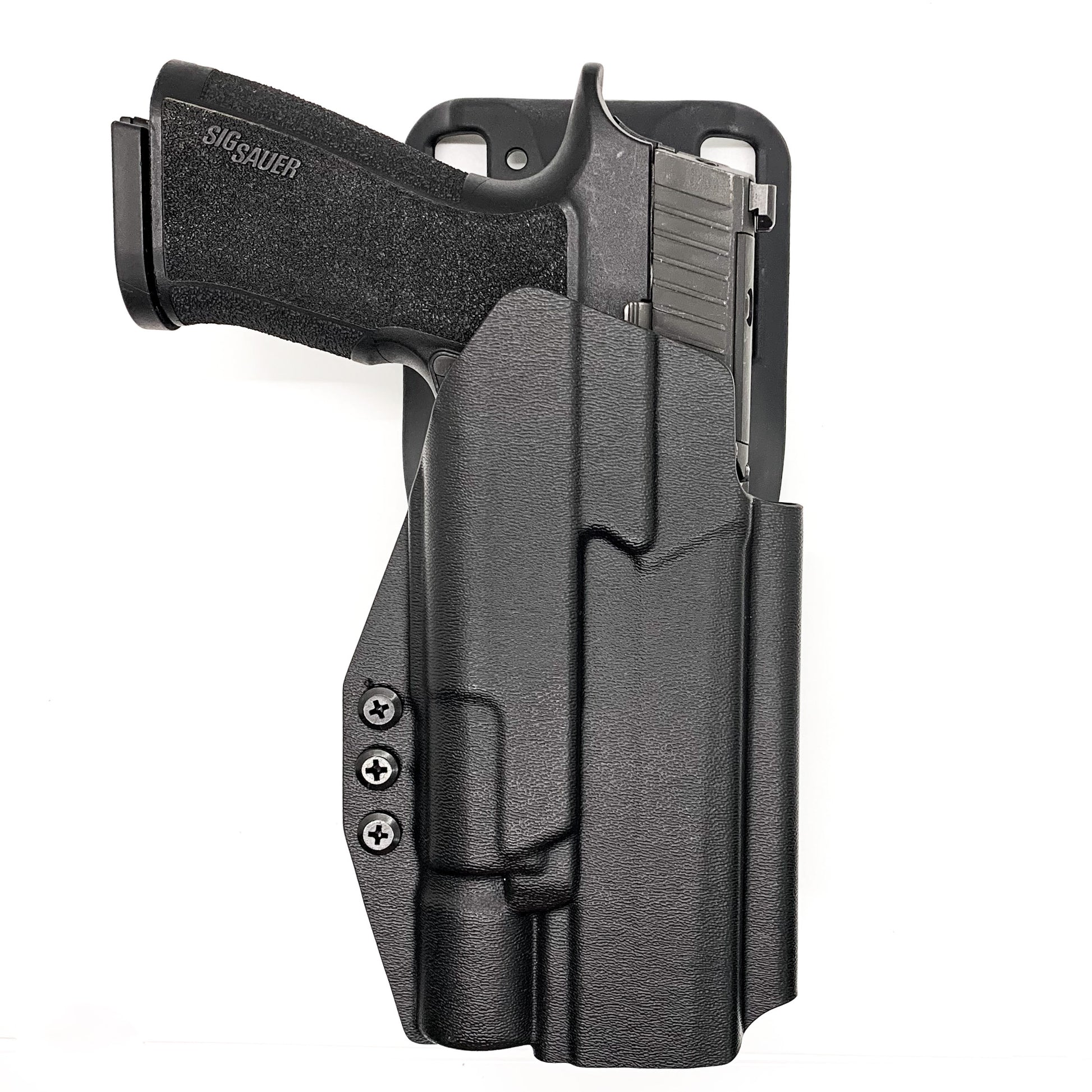 For the best, Outside Waistband OWB Sig Sauer 10MM P320-XTEN & Surefire X-300U A or B Duty & Competition Style Kydex Holster, shop Four Brothers Holsters. 