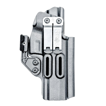 Inside Waistband Holster for the Sig Sauer P320 Full-Size, M17, M18, X-Five, X5, X-Carry & Align Tactical Thumb Rest shown in black with a DCC Monoblock clip and a modwing.