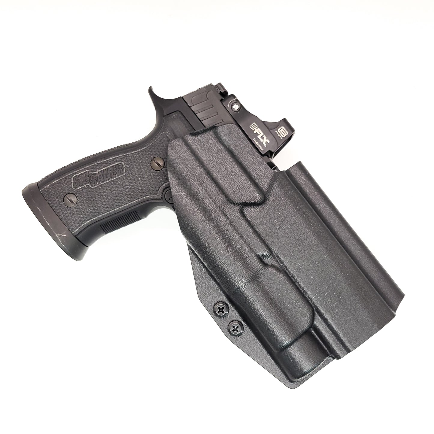 For the best OWB Holster for the P320 AXG and AXG Pro with Streamlight TLR-1 or TLR-1HL & Align Tactical Thumb Rest Takedown Lever, shop Four Brothers Holsters.