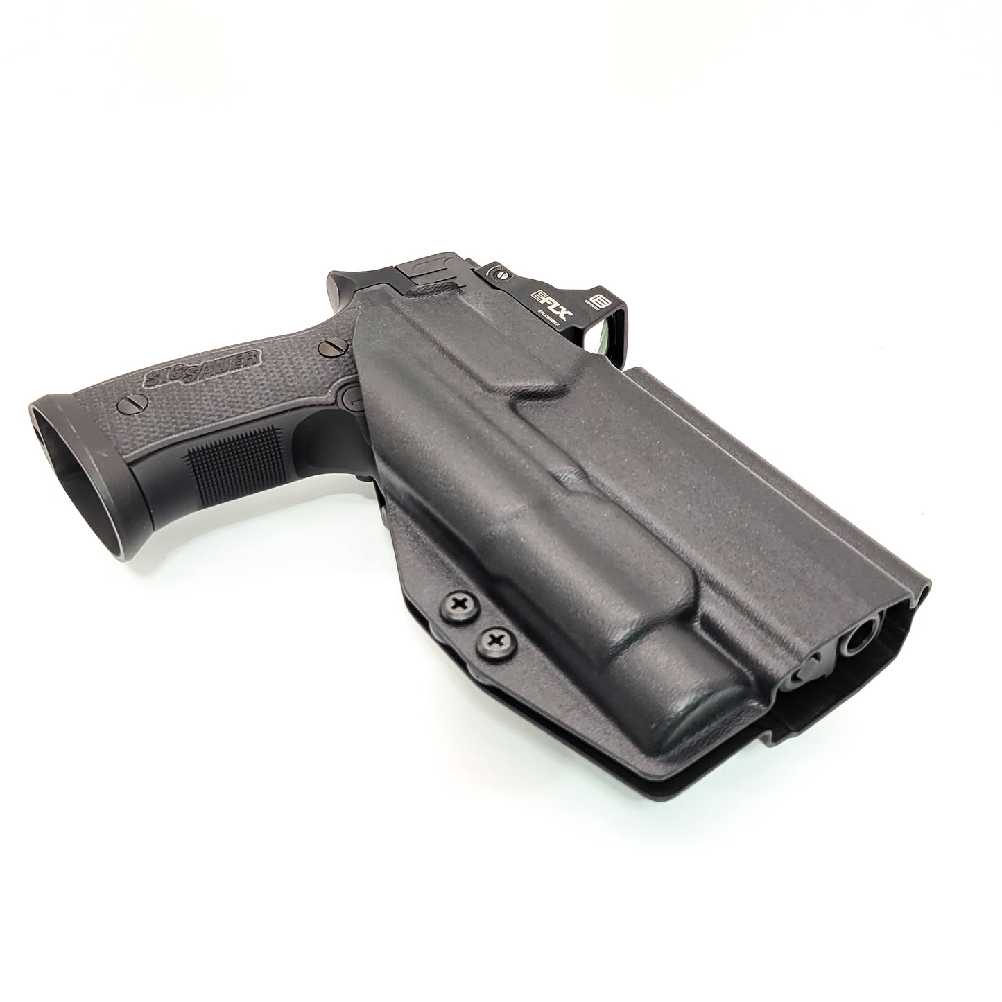 For the best OWB Holster for the P320 AXG and AXG Pro with Streamlight TLR-1 or TLR-1HL & Align Tactical Thumb Rest Takedown Lever, shop Four Brothers Holsters.