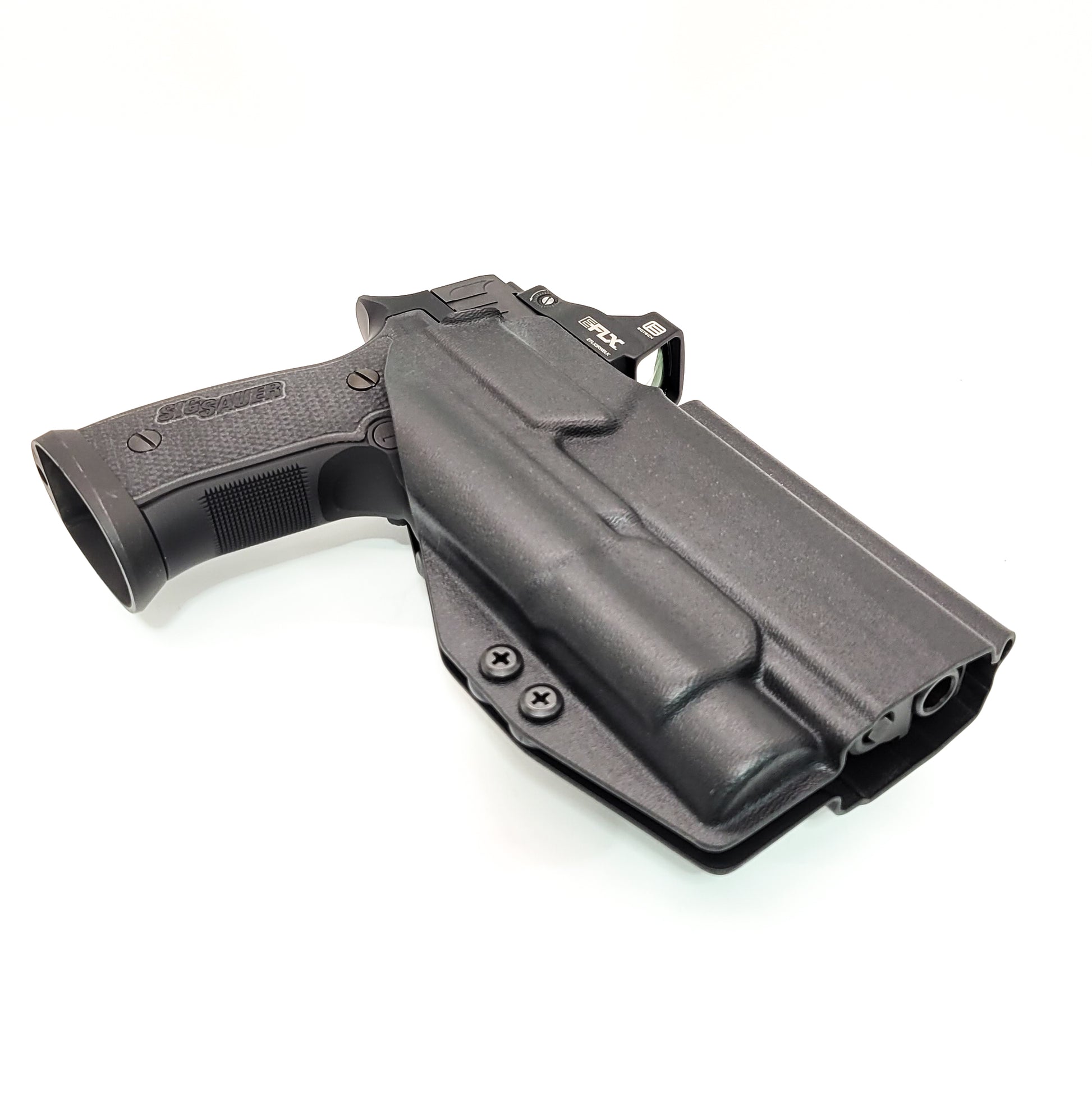 For the best OWB Holster for the P320 AXG and AXG Pro with Streamlight TLR-1 or TLR-1HL & Align Tactical Thumb Rest Takedown Lever, shop Four Brothers Holsters.
