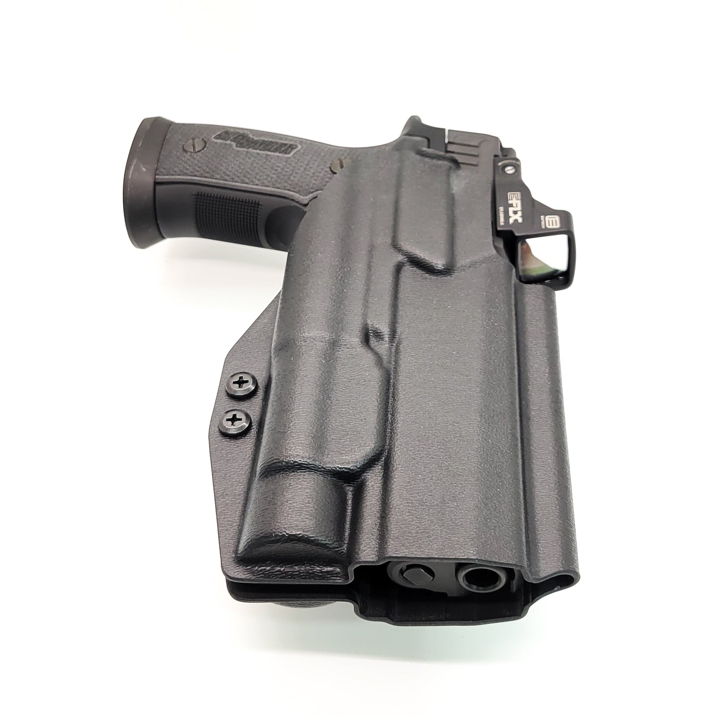 For the best OWB Holster for the P320 AXG and AXG Pro with Streamlight TLR-1 or TLR-1HL & Align Tactical Thumb Rest Takedown Lever, shop Four Brothers Holsters.