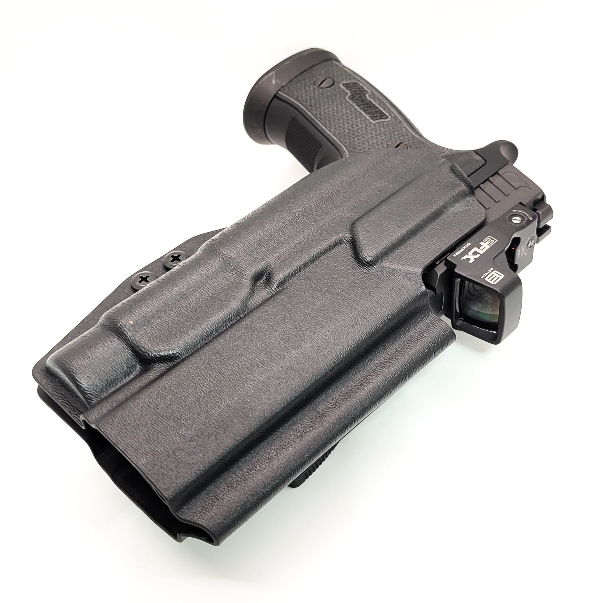 For the best OWB Holster for the P320 AXG and AXG Pro with Streamlight TLR-1 or TLR-1HL & Align Tactical Thumb Rest Takedown Lever, shop Four Brothers Holsters.