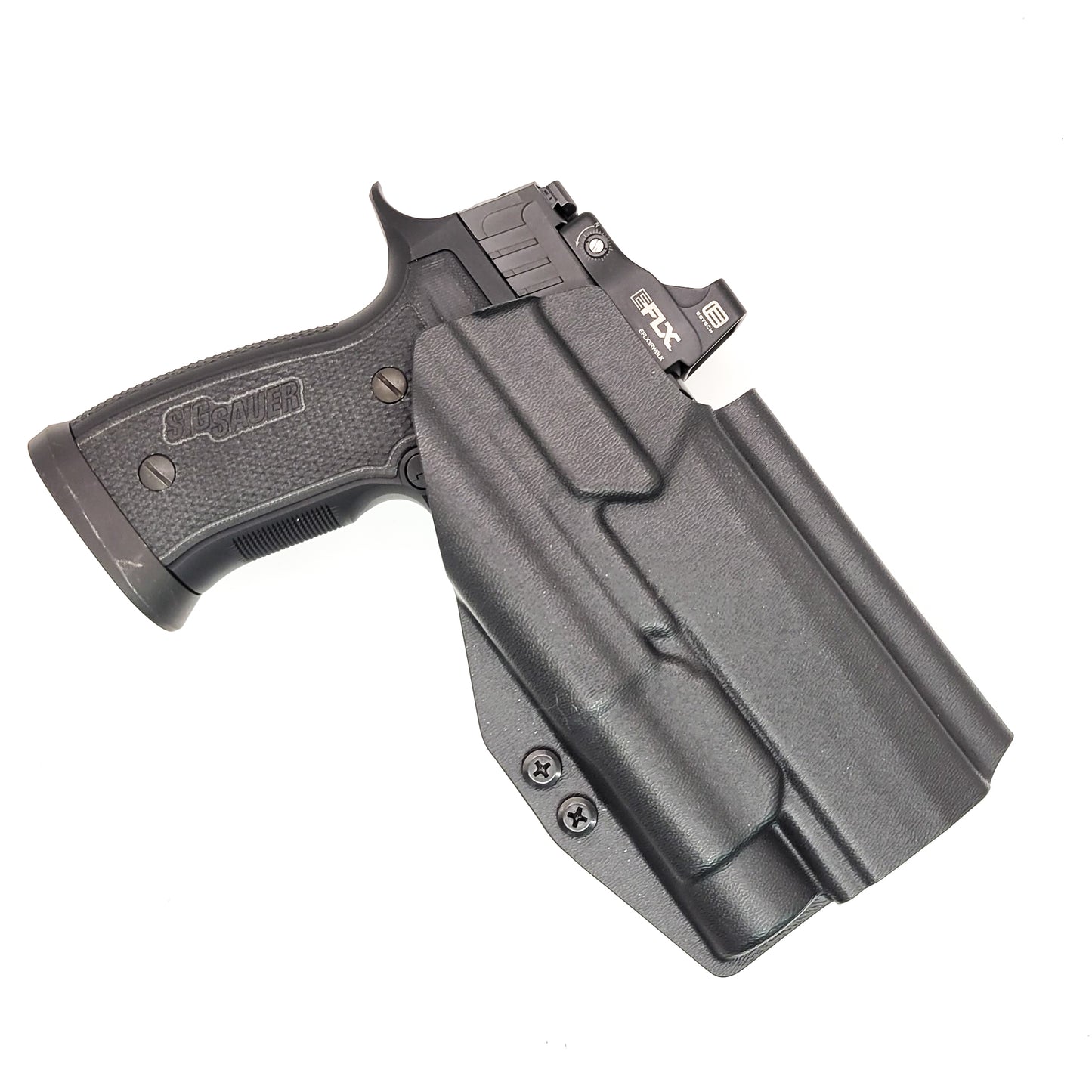 For the best OWB Outside Waistband Holster for the Sig Sauer P320 AXG & AXG Pro pistols & Streamlight TLR-1 or TLR-1 HL light, shop Four Brothers Holsters.