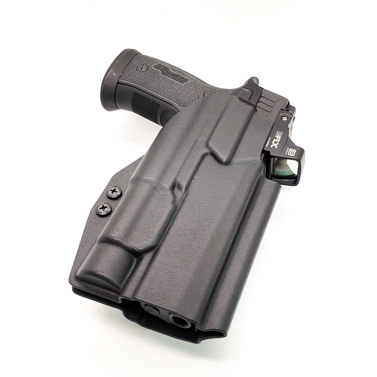 For the best OWB Outside Waistband Holster for the Sig Sauer P320 AXG & AXG Pro pistols & Streamlight TLR-1 or TLR-1 HL light, shop Four Brothers Holsters.