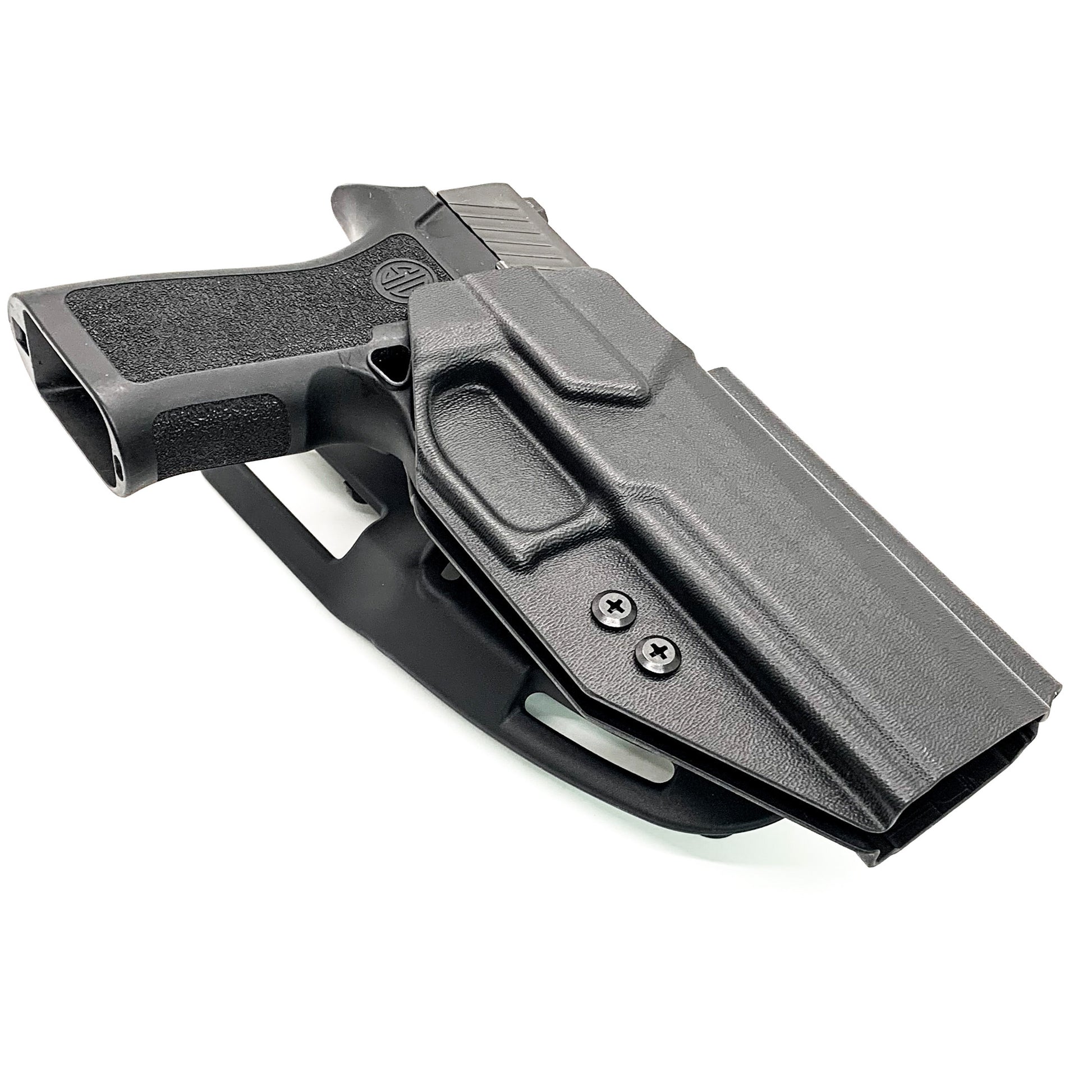 For the best, Outside Waistband Sig P320 & Align Tactical Thumb Rest Takedown Lever installed Duty & Competition Kydex Holster, shop Four Brothers Holsters. 