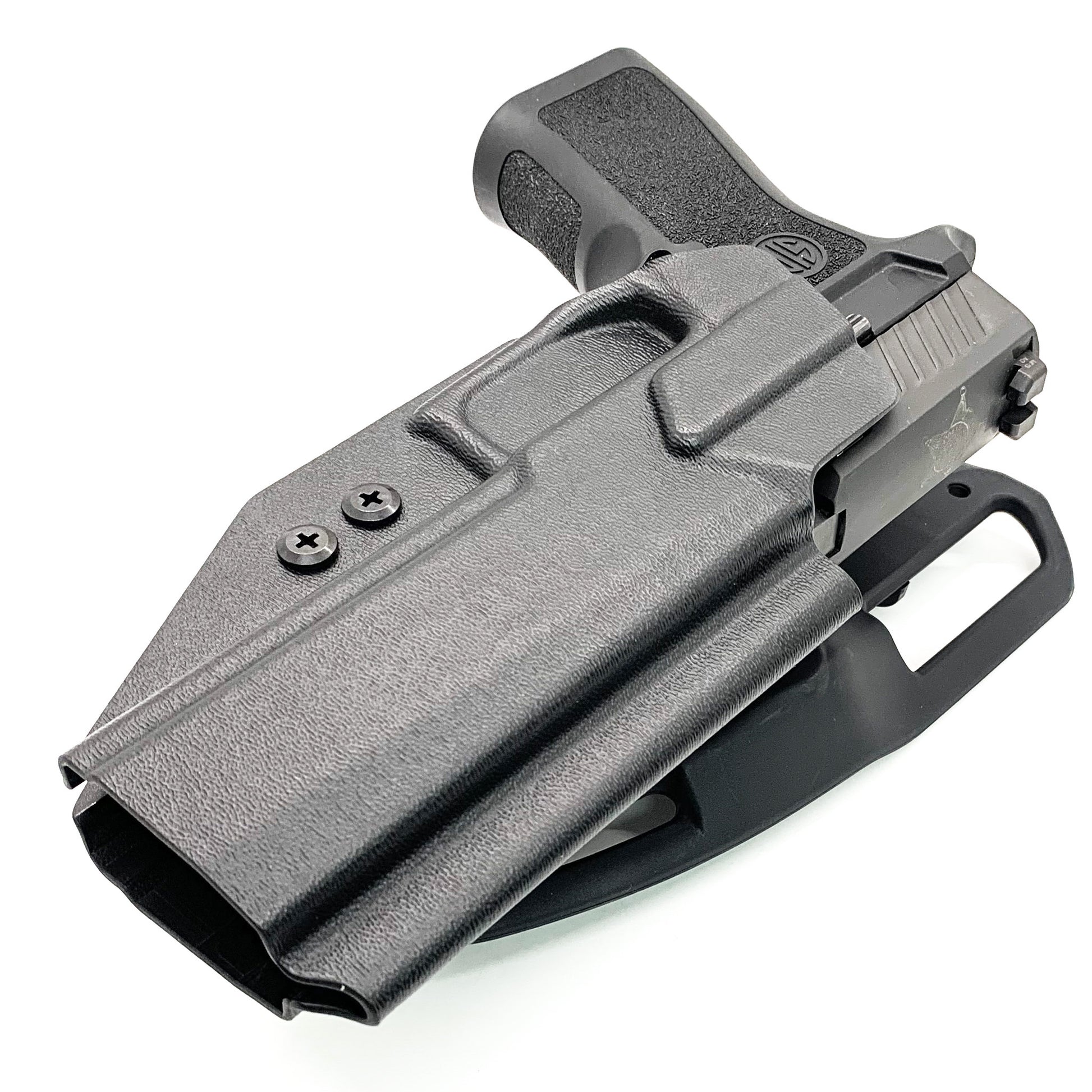 For the best, Outside Waistband Sig P320 & Align Tactical Thumb Rest Takedown Lever installed Duty & Competition Kydex Holster, shop Four Brothers Holsters. 