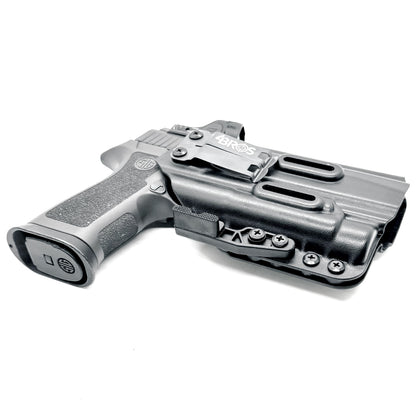 Holster for Sig Sauer P320 with Align Tactical Thumb Rest & TLR-1 HL-X in black with DCC Monoblock & Modwing from 4BROS Holsters