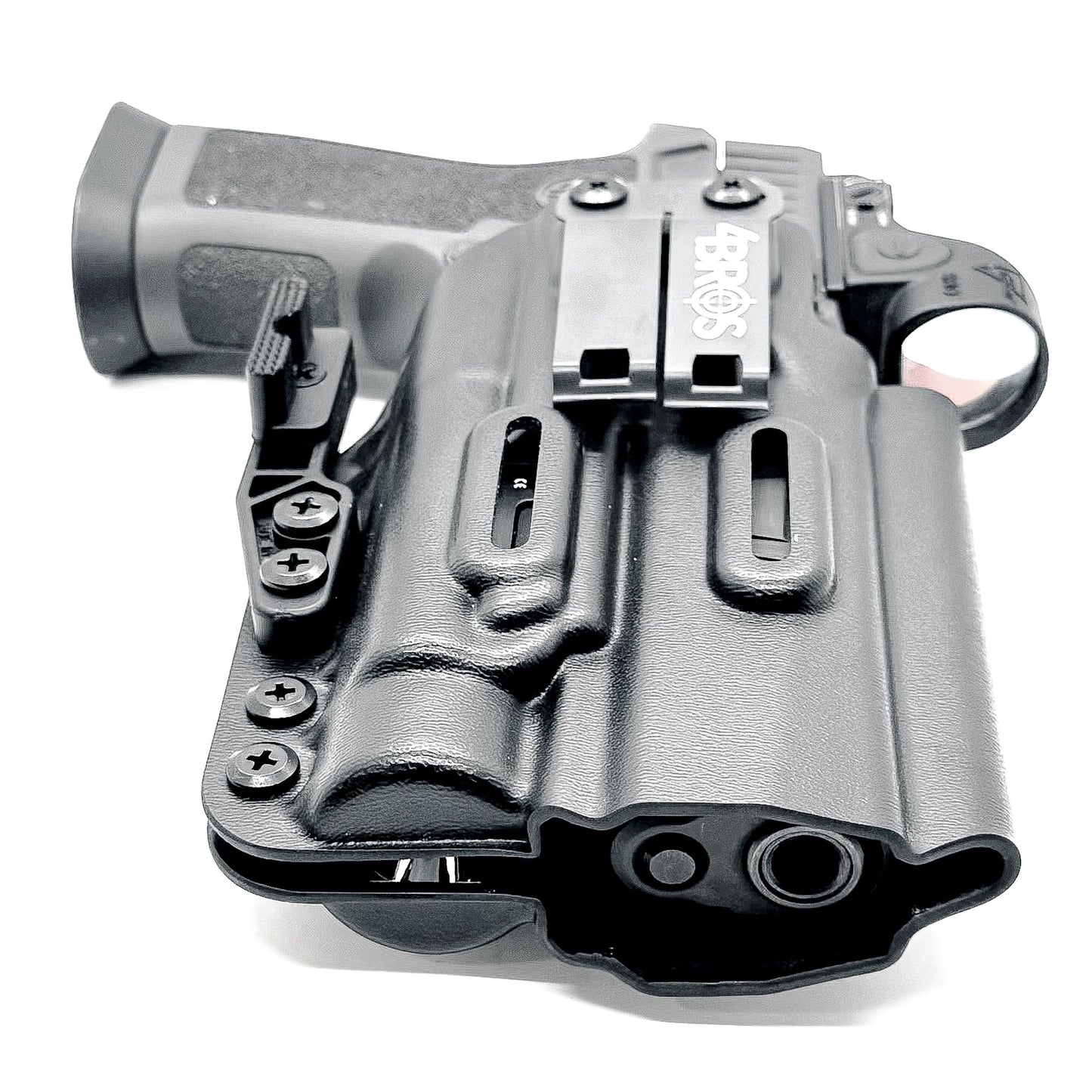 Holster for Sig Sauer P320 with Align Tactical Thumb Rest & TLR-1 HL-X in black with DCC Monoblock & Modwing from 4BROS Holsters