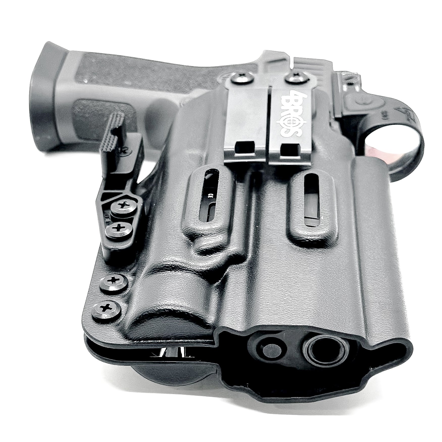 Holster for Sig Sauer P320 with Align Tactical Thumb Rest & TLR-1 HL-X in black with DCC Monoblock & Modwing from 4BROS Holsters