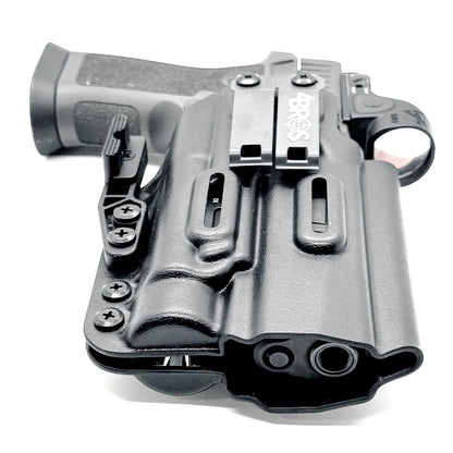 Holster for Sig Sauer P320 with Align Tactical Thumb Rest & TLR-1 HL-X in black with DCC Monoblock & Modwing from 4BROS Holsters
